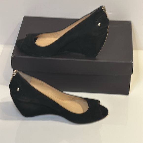 Enzo Angiolini Women's Black Suede Wedge Shoes US Size 8M - Picture 5 of 6
